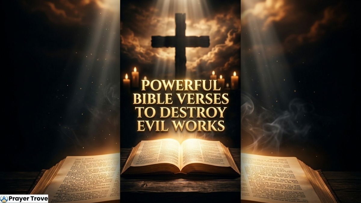 Glowing Bible under cross light