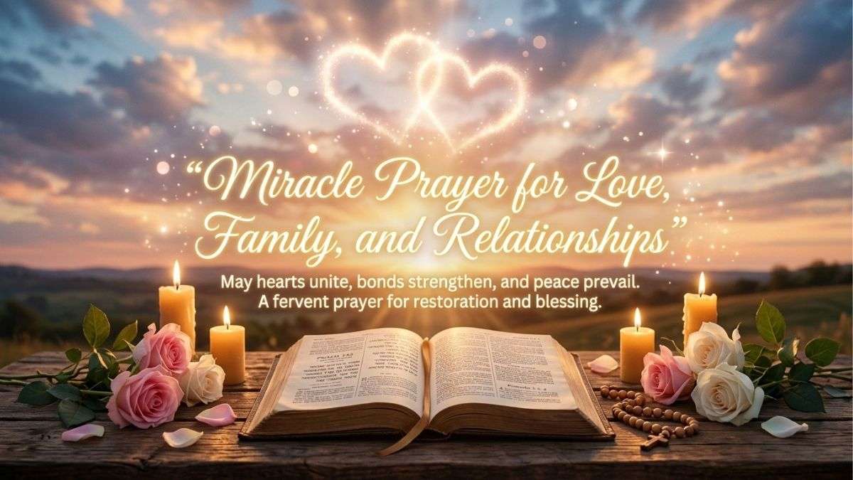 Miracle prayer with Bible candles