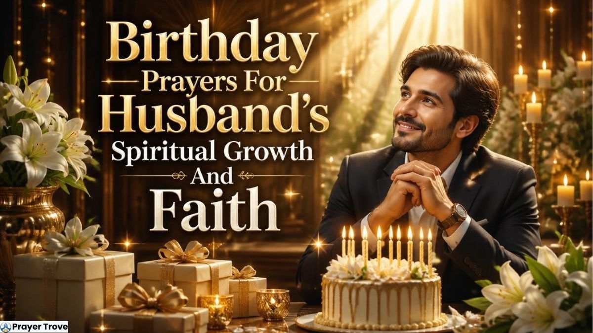 Husband birthday prayer and faith scene