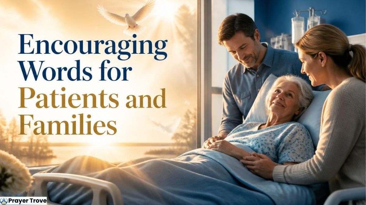 Hospital patient with caring family