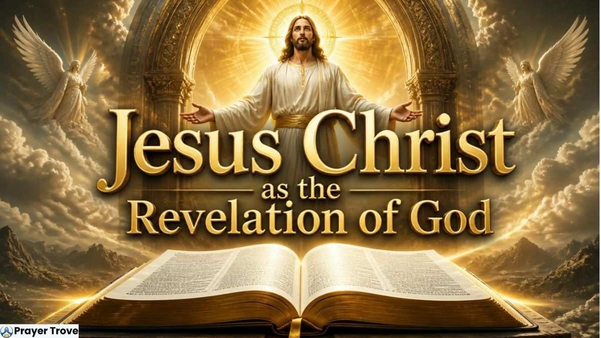 Jesus Christ with Bible and Angels