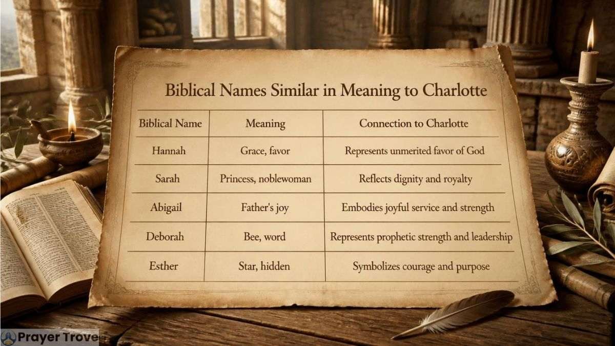 Biblical Names Similar to Charlotte Meaning
