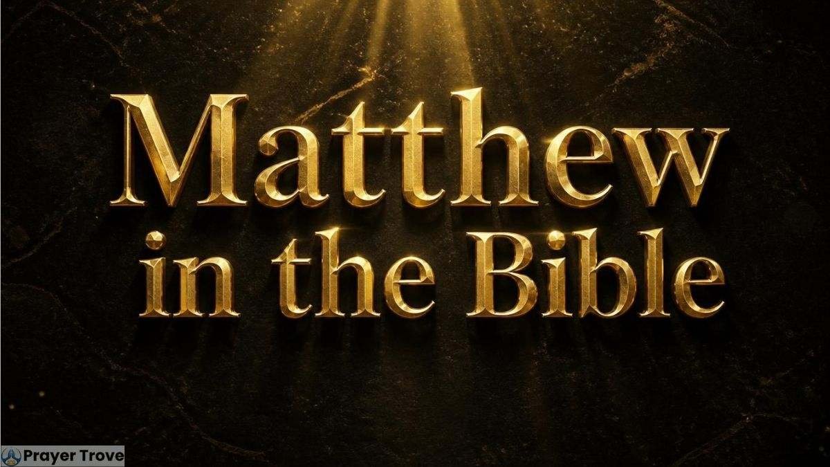 Matthew in the Bible Golden Title Image