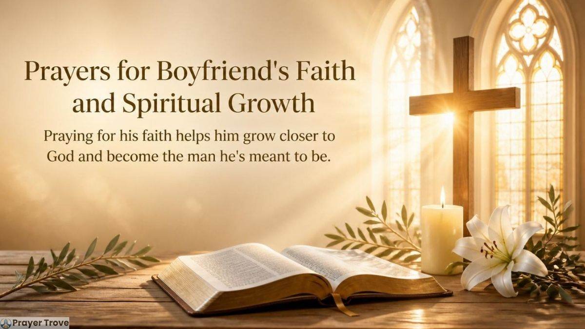 Bible and cross for boyfriend's faith prayer