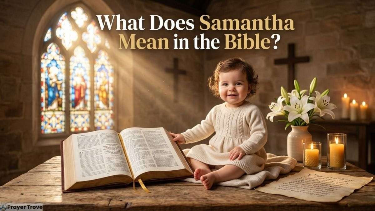 Samantha Bible meaning with child and open Bible
