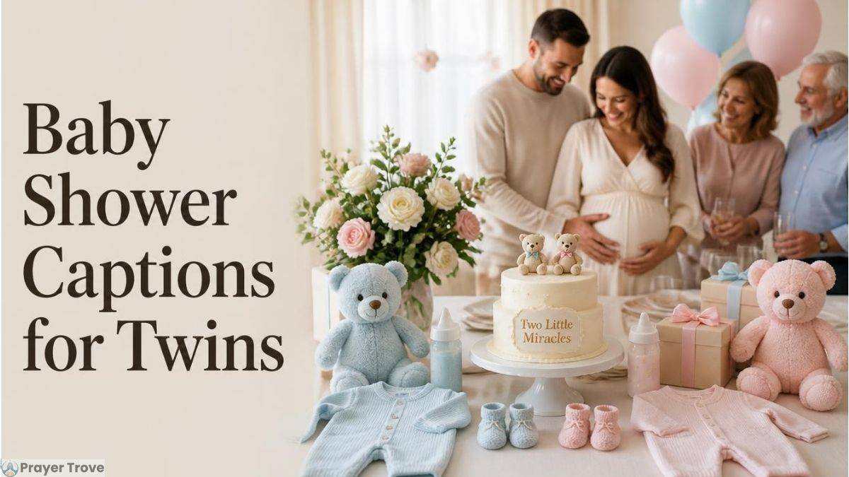 Baby shower captions for twins