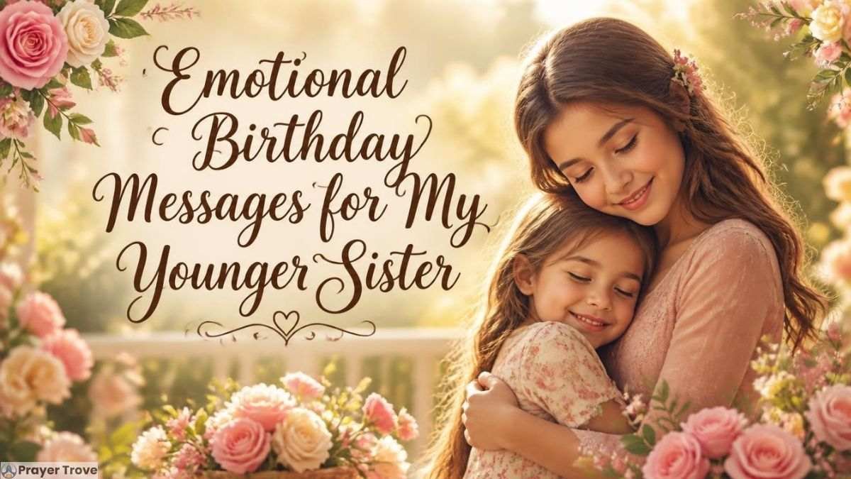 Emotional birthday message for younger sister