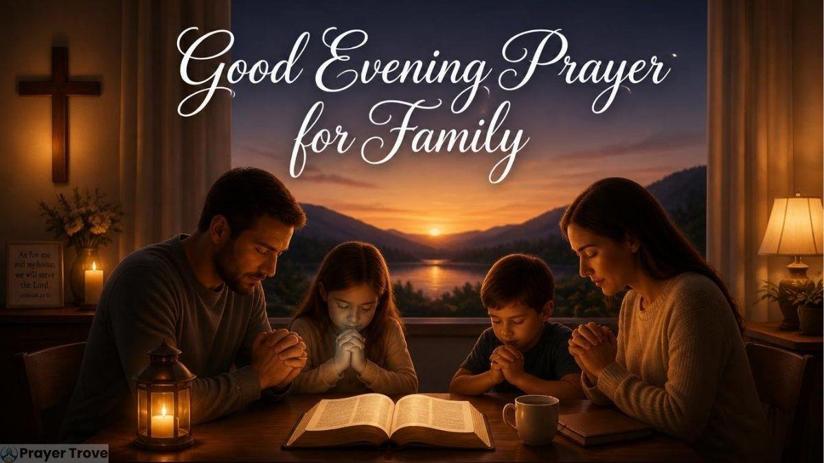 Good evening prayer for family with parents and children