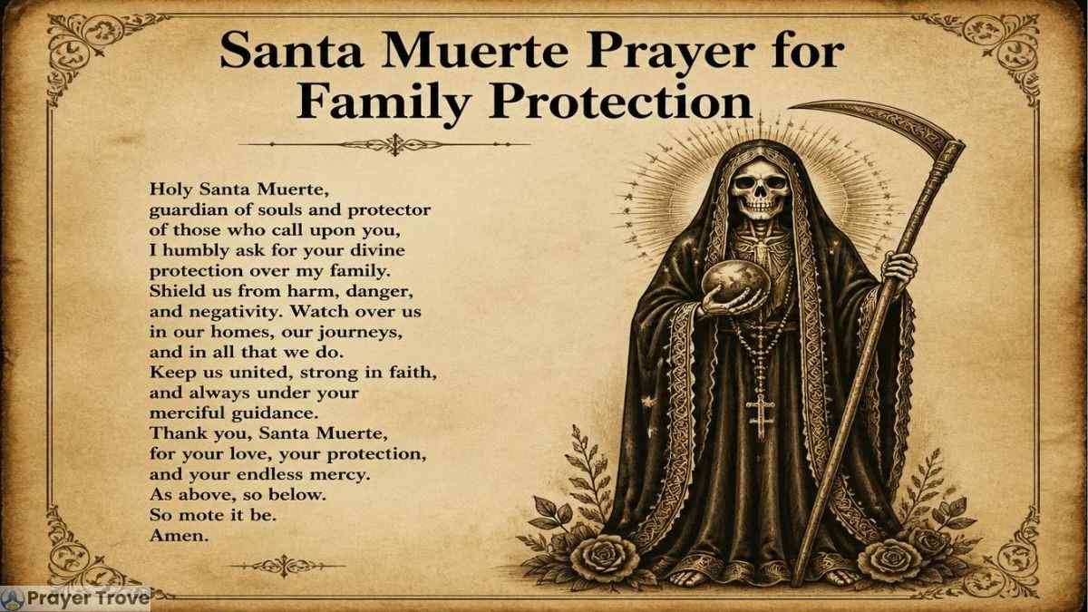 Santa Muerte prayer for family protection