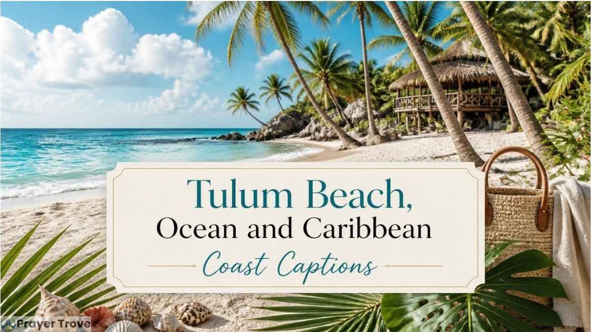 Tulum beach ocean and Caribbean coast