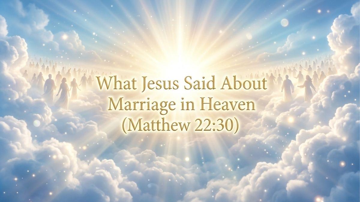 Heaven scene with Jesus marriage verse.