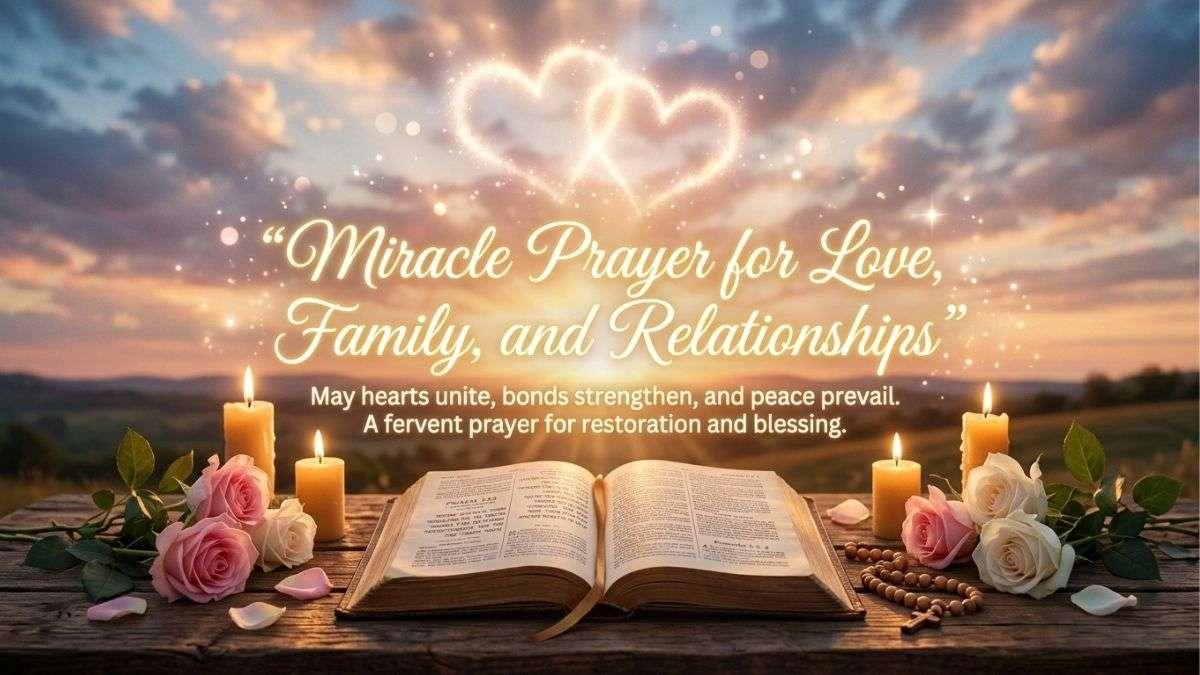 Miracle prayer with Bible candles