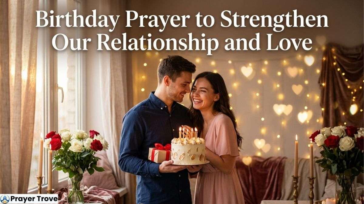Romantic birthday celebration with cake