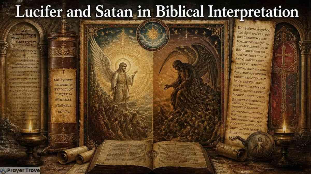 Lucifer and Satan in biblical interpretation artwork