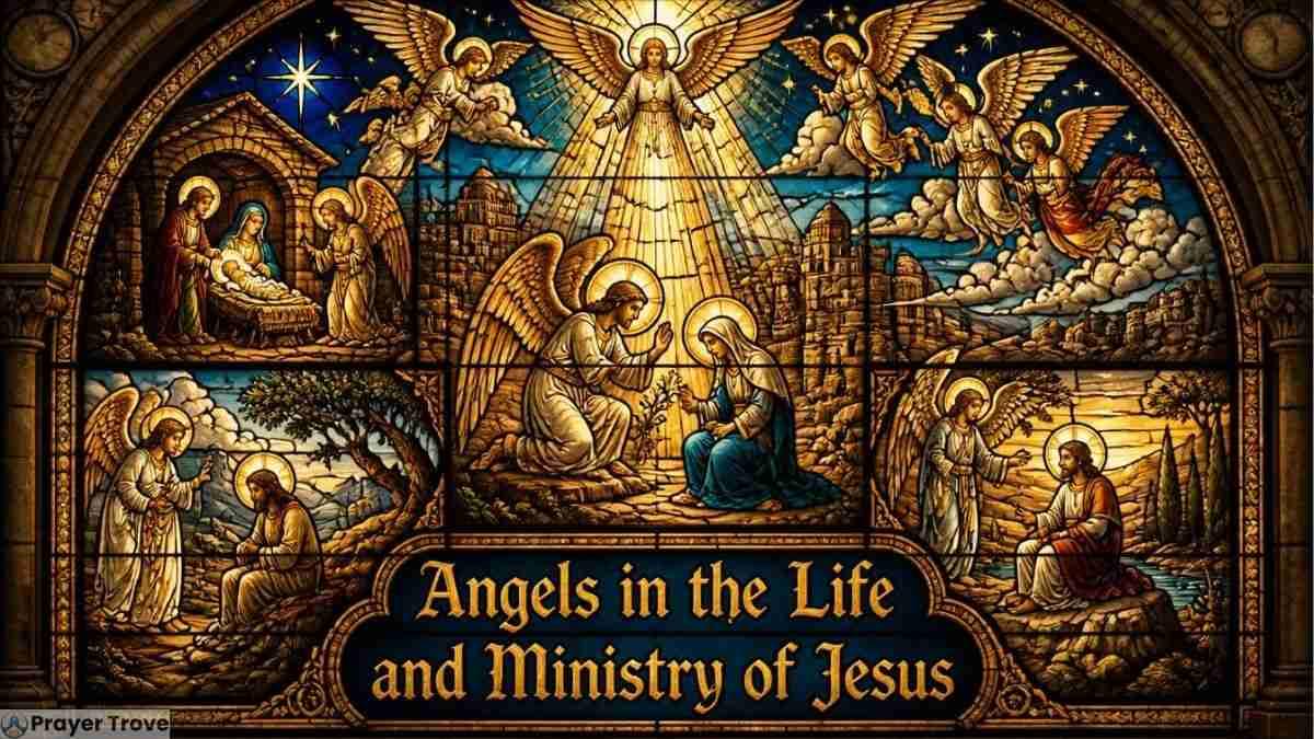Angels ministering throughout Jesus' life