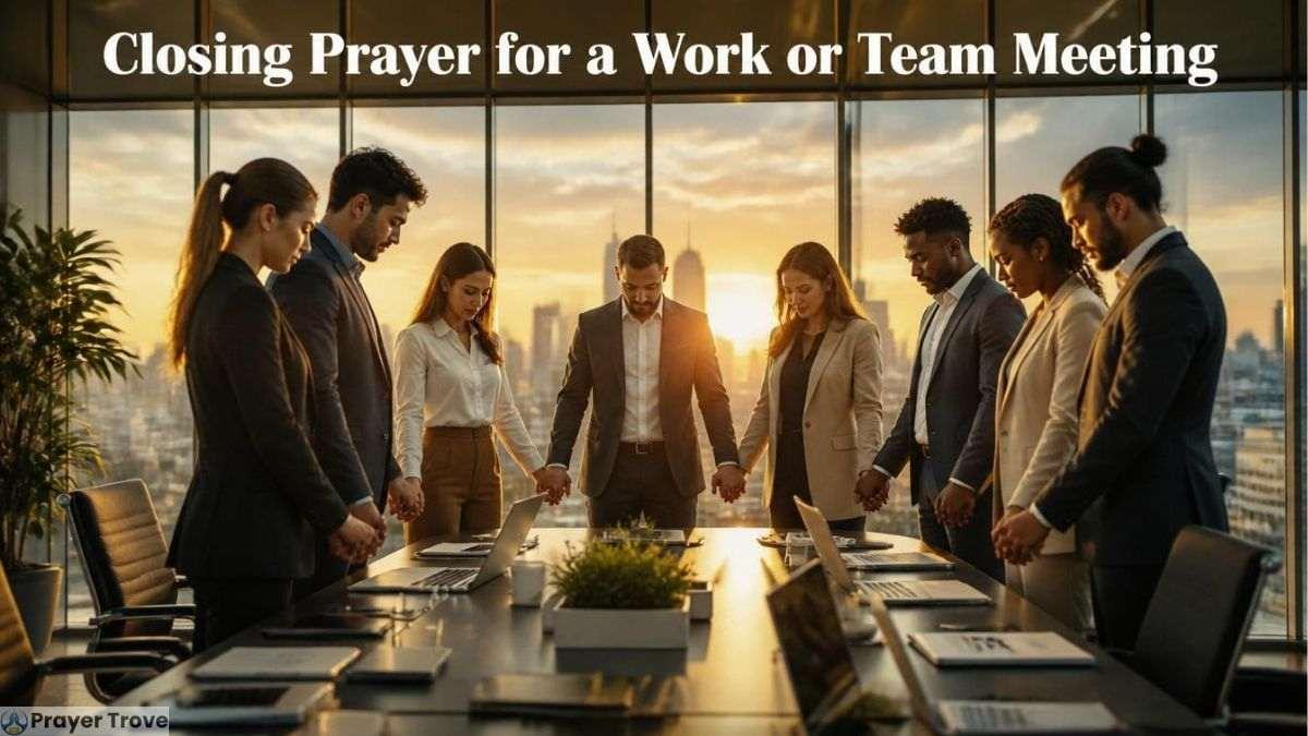 Closing prayer for work team meeting