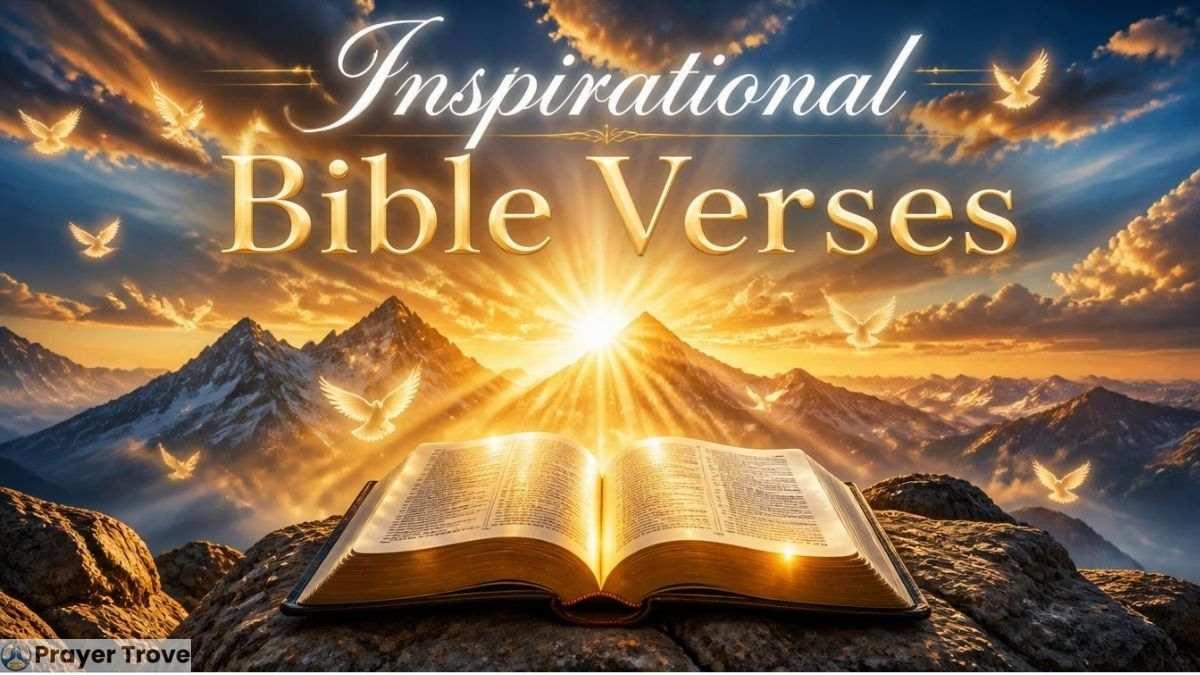 Open Bible with sunrise over mountains and glowing sky