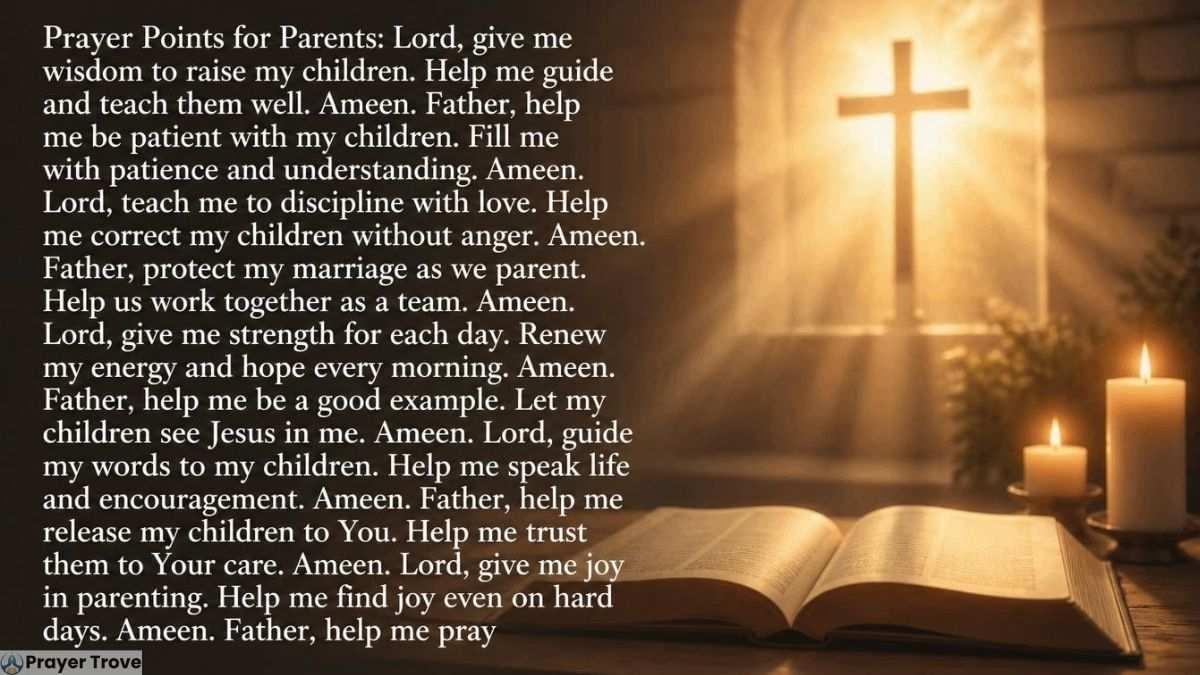Prayer points for Christian parents
