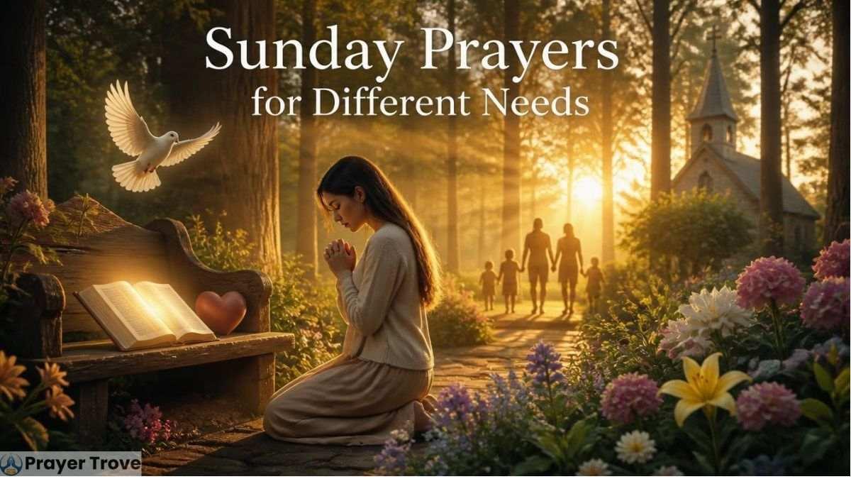 Sunday prayer for different needs in church garden