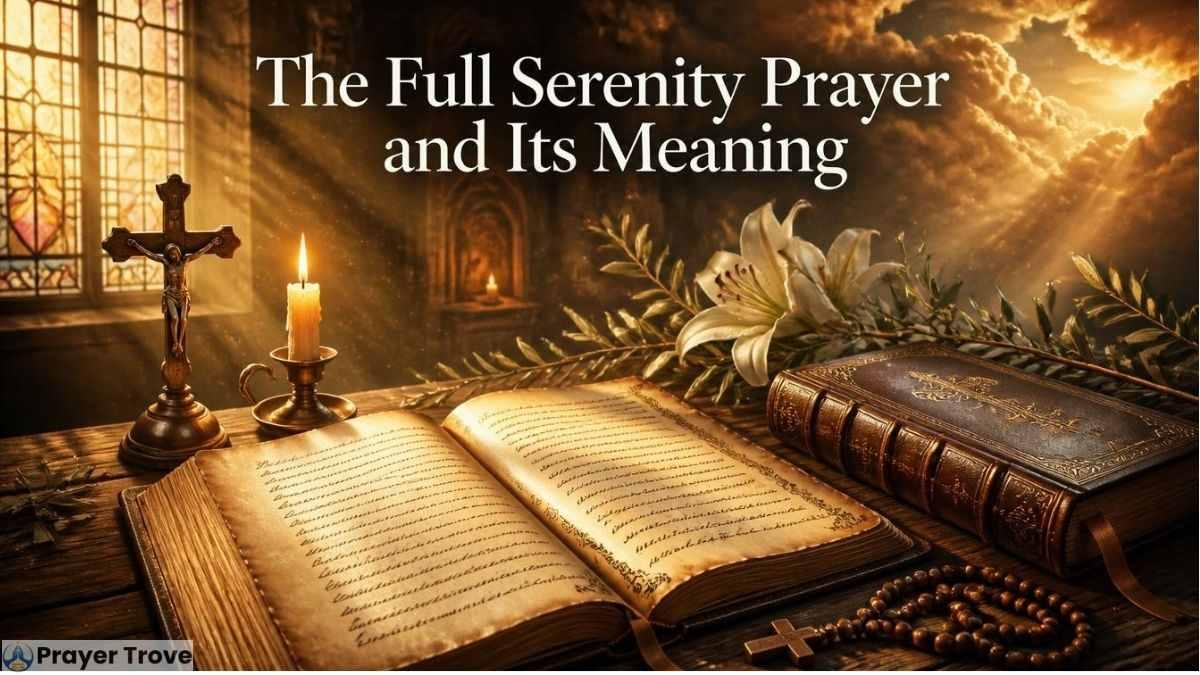 Full Serenity Prayer with Bible and cross