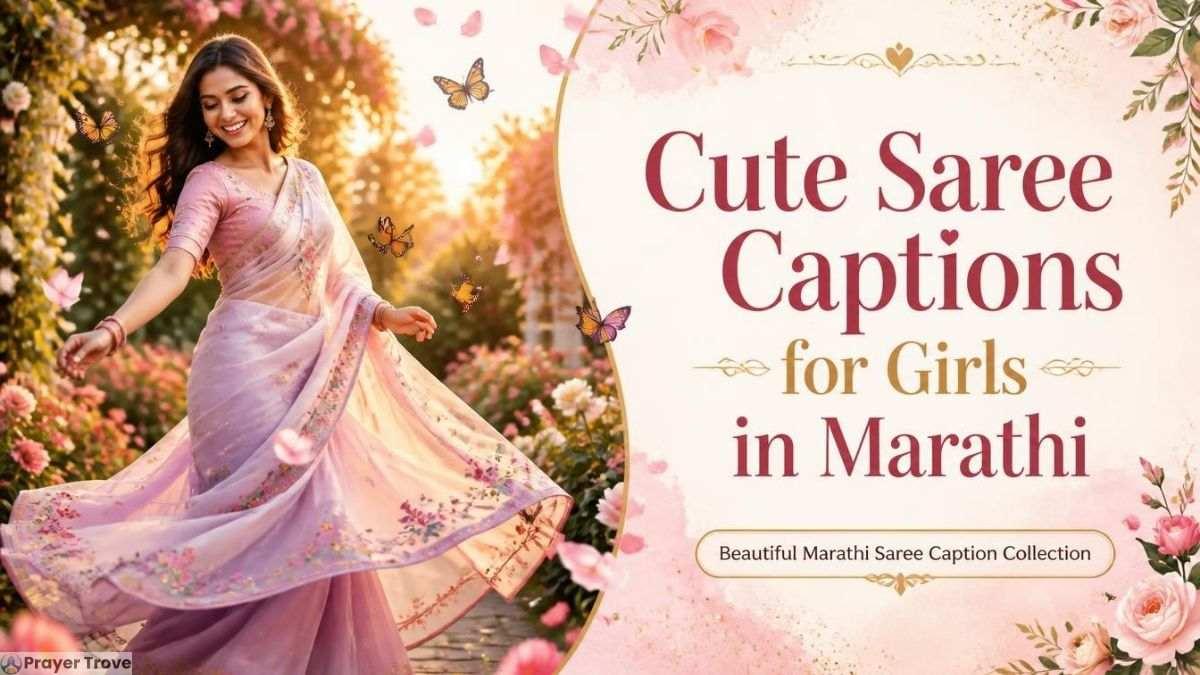 Cute Saree Captions for Girls in Marathi