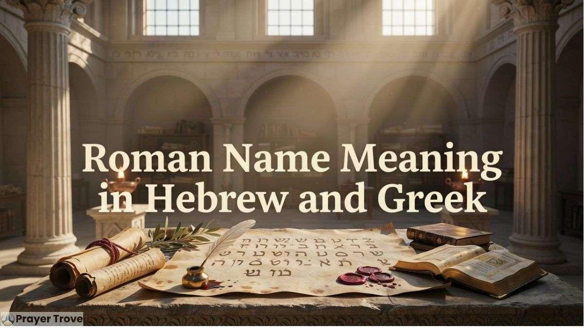 Roman name meaning in Hebrew and Greek with ancient manuscripts